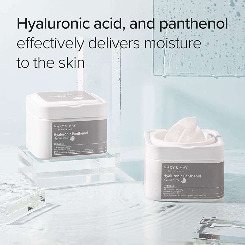 Mary & May - Hyaluronic Panthenol Hydra Mask (30pc) - Korean Skincare ...